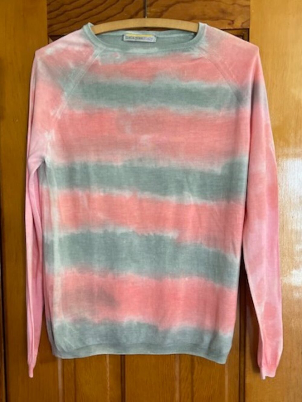 Melarosa Italy Cashmere Silk Blend Hand Painted Long Sleeve Top Woman's Medium